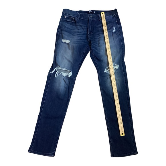 Hollister Mens Stacked Skinny Advanced Stretch Distressed Jeans Size 34 x 30 - Picture 3 of 7